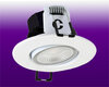4.3W LED H4 Lite Fire Rated Adjustable Downlight IP65- 3000K - Matt White