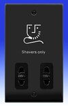 All Brushed Chrome Shaver Sockets & Lights - Shaver Sockets product image