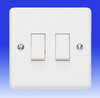 All 2 Gang  Intermediate Light Switches - White product image