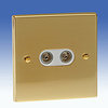 All Twin - FM Aerial Socket TV and Satellite Sockets - Brass product image