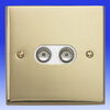 All Twin - FM Aerial Socket TV and Satellite Sockets - Brass product image