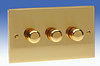 All 3 Gang Dimmers - Brass Edwardian product image