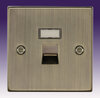 RJ45 CAT6A UTP Network Outlet - Sq Edge Antique Brass