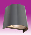 Duke Resin Single GU10 Wall Light - Graphite - IP65