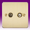 All & Socket TV and Satellite Sockets - Brushed Brass product image