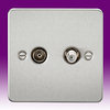 All & Socket TV and Satellite Sockets - Brushed Chrome product image