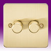All 2 Gang Dimmers - Brushed Brass product image
