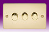 All 3 Gang Dimmers - Brass product image