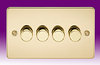 All 4 Gang Dimmers - Brass product image