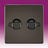 All 2 Gang Dimmers - Gun Metal product image