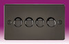 All 4 Gang Dimmers - Gun Metal product image