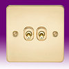 All 2 Gang Light Switches - Brass product image