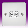 All 2 Gang Light Switches - Chrome product image