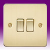 All 2 Gang Light Switches - Brushed Brass product image