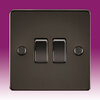 All 2 Gang Light Switches - Gun Metal product image