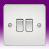 All 2 Gang Light Switches - Chrome product image