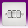 All 3 Gang Light Switches - Chrome product image