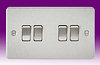All 4 Gang Light Switches - Brushed Chrome product image