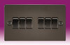 All 6 Gang Light Switches - Gun Metal product image