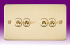 All 4 Gang Light Switches - Brushed Brass product image