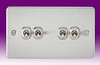 All 4 Gang Light Switches - Brushed Chrome product image