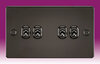 All 4 Gang Light Switches - Gun Metal product image