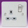 All Single Switched Sockets - Brushed Chrome product image