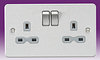 Product image for Brushed Chrome - Grey - Flatplate