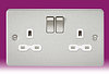 Product image for Brushed Chrome - White - Flatplate