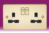 All Twin Switched Sockets - Brass product image