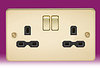 Product image for Polished Brass/Black - Flat Plate