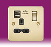 All Single with USB Sockets - Brushed Brass product image