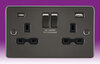 All Twin with USB Sockets - Gun Metal product image