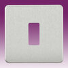 Product image for Brushed Chrome - Grid - Screwless Flatplate