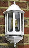 All White Security Lighting with Sensor - Wall Lanterns c/w Sensor product image