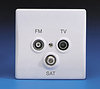 TV and Satellite Sockets - Triple TV/FM Aerial & Satellite Socket product image