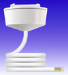 Klik 6A 3 Pin Plug in Ceiling Rose c/w 2m 3 Core 0.75mm² Cable