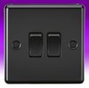 All 2 Gang Light Switches - Black product image
