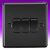 All 3 Gang Light Switches - Black product image