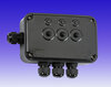 13A 3 Gang Outdoor Switching Box - Black - IP66