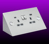 13A 2 Gang Worktop Socket c/w 12W USB-A & C Charger Ports
