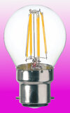 LED Filament Golf Ball Lamp 6W BC Clear Dimmable