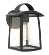 Kelsey ES/E27 Large Wall Lantern - Black with Clear Glass - IP44
