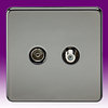 All & Socket TV and Satellite Sockets - Black Nickel product image