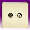 All & Socket TV and Satellite Sockets - Brass product image