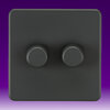 All 2 Gang Dimmers - Anthracite product image