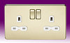 Product image for Polished Brass/White -  Screwless Flat Plate