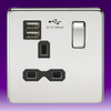 All Single with USB Sockets - Chrome product image