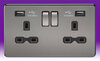 All Twin with USB Sockets - Black product image