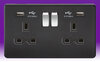 All Twin with USB Sockets - Black product image